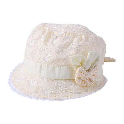 

Summer Princess Palace Hat Lace Breathable Soft Brim Cute Bowknot Baby Caps
