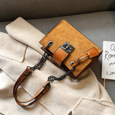 

Ins super fire small bag female 2019 new tide chain frosted small square bag Korean version of the wild shoulder bag Messenger bag