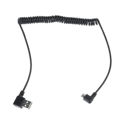 

90 Degree 12m 4Ft USB20 Male to Micro USB Spring Charging Data Cable Wire
