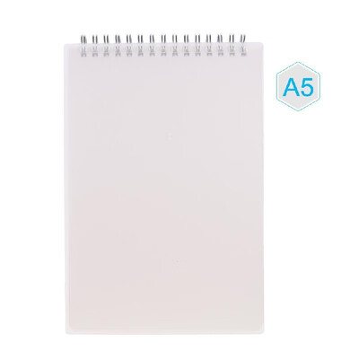 

A5 Size Spiral Book Coil Notebook 5mm Grid Transparent PVC Cover for Sketch Diary Memo Simple Notebooks Office&School Stationa