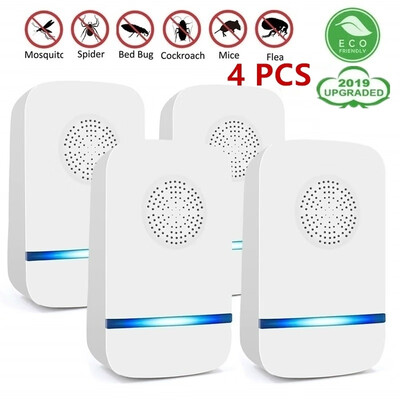 

NEW 4PCS Ultrasonic Electronic Repeller Rat Mouse Mice Spider Insect Pest Repeller Deterrent USUKEU Plug