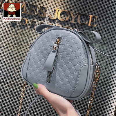 

Ins new small bag women 2019 new Korean fashion small round bag Lingge chain shoulder slung