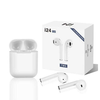 

I24 Mini TWS Wireless Bluetooth 50 Earphone Earpieces Earbuds Stereo Pop-Up Headset With Charging Case