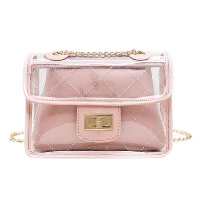 

Fashion Transparent PVC Women Chain Shoulder Bag Daily Small Messenger Bag