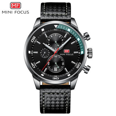 

MINI Focus MF0017G Casual Mens 41mm Waterproof Sports Leather Strap Watch
