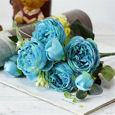 

1 Bouquet Artificial Fake Rose Silk Flower Bridal Hydrangea Wedding Party Décor