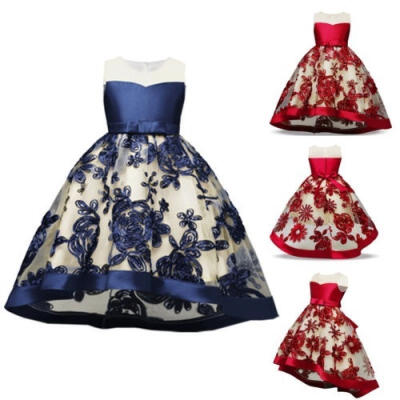 

Toddler Kids Baby Princess Girls Sleeveless Floral Tutu Dress Evening Sundresses