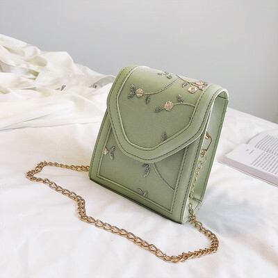 

Summer new lace embroidered chain bag female 2019 new Korean version of the wild single shoulder slung fashion small square bag