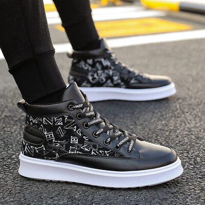 

2019 summer new mens shoes in the sports&leisure youth board shoes Korean version of the trend of wild high-top shoes