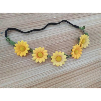 

Bohemian Daisy Glamour Sunflower Women Girls Hairband Head Band Beach Garland