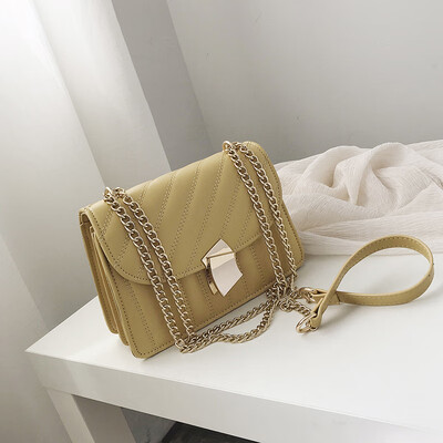 

Summer texture bag handbags new wave 2019 Korean version of the wild shoulder slung fashion chain rhombic small square bag