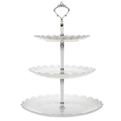 

Fine Cake Shelf Fruit Basket Holder Decorative Bowl Stand Three-Layer Fruit Plate Dried Fruit Plate Storage BaskeJINGZHE
