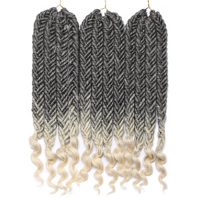 

5PcsLot Faux Locs Crochet Hair With Curly Ends 20 Inch Dreadlocs Goddess Locs Crochet Braids Synthetic Braiding Hair Extension