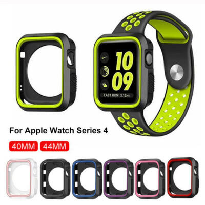 

US For Apple Watch Series 4 Silicone Bumper Case Cover iWatch Protector 4044mm