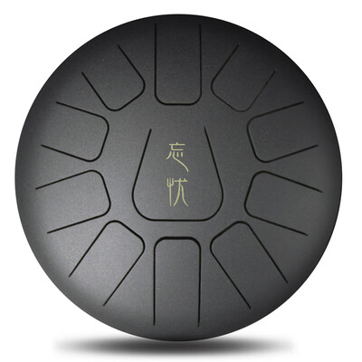 

12 Inch Mini 11 Tone Steel Tongue Percussion Drum Handpan Instrument With Drum