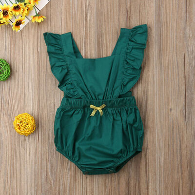 

Baby Girls Summer Ruffle Romper Bodysuit Playsuit Sunsuit Clothes Outfits