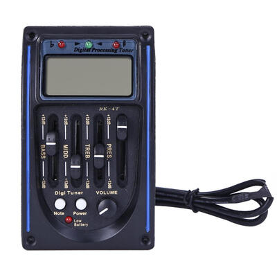 

LC-4 4 Band Acoustic Guitar Pickup Preamp EQ LCD Tuner System Equalizer
