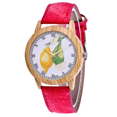 

RM Womens Fashion Casual Leather Strap Analog Quartz Round Watch