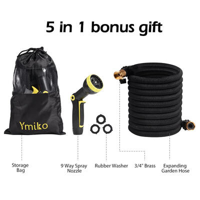 

Garden Hose 17 Feet Flexible Multipurpose Hose Garden Watering Car Washing Pet Washing Hose