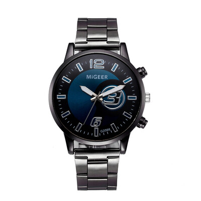 

RM Fashion Man Crystal Stainless Steel Analog Quartz Wrist Watch