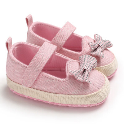 

Spring Baby Girl Shoes Breathable Anti-Slip Shoes With Bowknot Casual Walking Shoe Toddler Soft Soled First Walkers