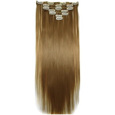 

〖Follure〗Full Head Women Clip Synthetic High Temperature Wire Straight Hair Piece