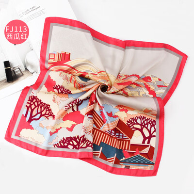 

South Koreas new small square scarf female retro wild silk scarf fashion professional decorative scarf direct wholesale FJ113