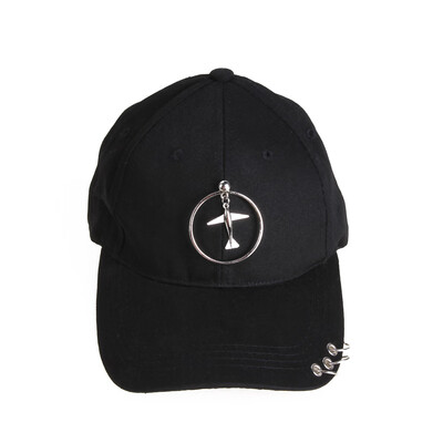 

Unisex Casual Unique Hoop Sun Cap Iron Ring Baseball Cap Snapback Cap