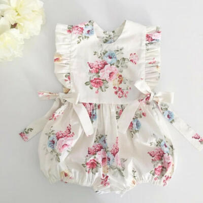 

Newborn Infant Baby Girl Flower Ruffle Romper Bodysuit Jumpsuit Outfits Clothes
