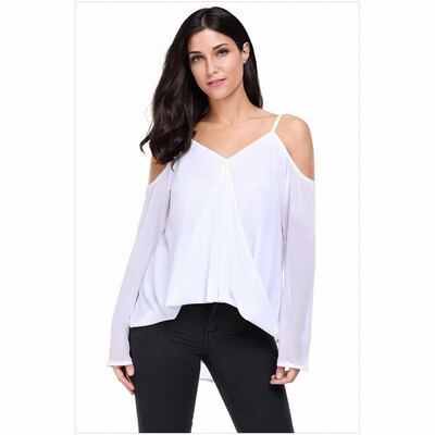 

V-neck solid color loose T-shirt top