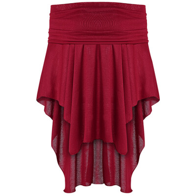 

Off The Shoulder Asymmetric Overlap Solid Color Knit Poncho Women Pullover Blouse