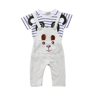 

2PCS Toddler Baby Boy Girls T-shirt TopsPants Overalls Outfits Clothes Set