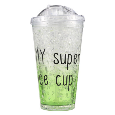

Ice Double Plastic Cool Summer Juice Ice Cool Cup