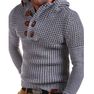 

Winter Mens Warm Cotton Hoodies Pullover Jumper Sweater Turtleneck Stylish