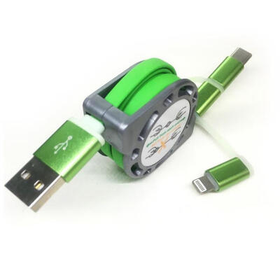 

Retractable Charging Cable Lightning Micro USB Type C 3-in-1 2A Data Cable For IPhone Samsung Galaxy LG HTC Nokia 33ft
