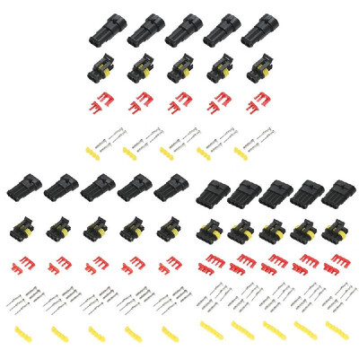 

15 Kits 2 3 4 Pins Way Sealed Waterproof Electrical Wire Connector Plug for Car Auto