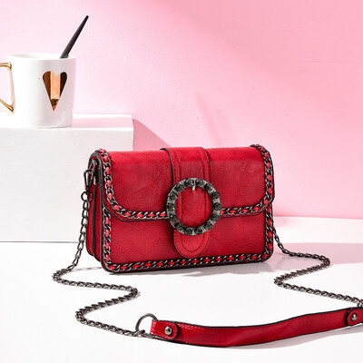 

Small bag female 2019 new cool womens bag Korean version of the fresh PU leather fashion single shoulder Messenger bag
