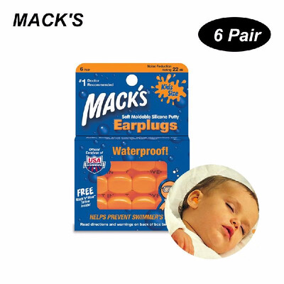 

MACKS 6 Pairs Anti-noise Silicone Earplugs Professional Bathing Waterproof Swimming Earplugs Anti-firecracker Soundproof Hearing