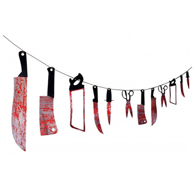 

12 PCS Bloody Was Garland Halloween Props