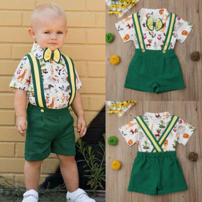 

Toddler Kids Baby Boys Tops T-shirt Shorts Pants Gentleman Formal Suit Clothes