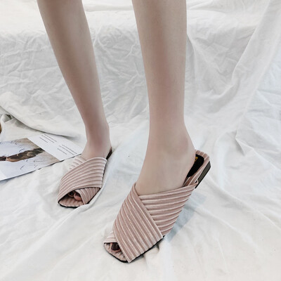 

Rose Fashion Home Female Slippers Fish Mouth Mother Shoes Trend Female Sandals