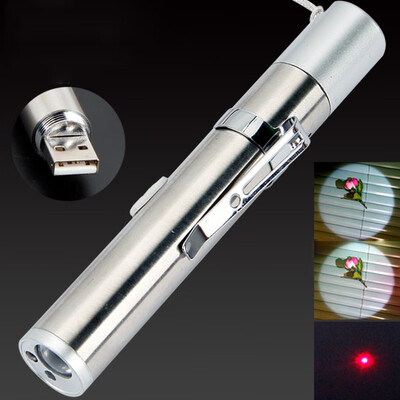 

Portable Flashlight USB Rechargeable LED Flashlight Powerful Mini LED Torch Waterproof Penlight First Aid Pen Red Dot Lamp Torch