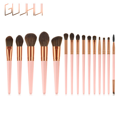 

Toponeto 15PCS Pink Wooden Cosmetic Makeup Brush Foundation Powder Eyeshadow Brush