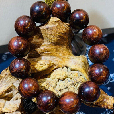 

Qisimu Beads bracelets pears rosewood Su Zuo crafts 5473