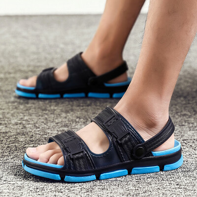 

2019 summer new couple sandals seaside holiday beach shoes two wear outdoor non-slip Korean version of men&women sandals&slippers