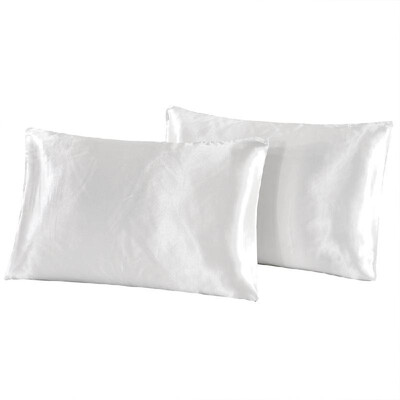 

2pcsset 20"30" Pillow Case Well-made Soft Pillow Slipcover Silk-like Queen Size Pillowcases 5176cm Silky Smooth Solid Color Env