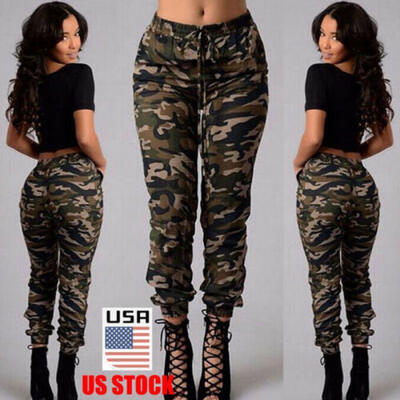 

Women Sports Long Pencil Jogger Pants Pocket Sweatpants Slim Fit Casual Trousers