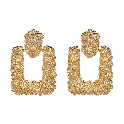 

EK849 New Punk Heavy Metal Dangle Drop Earring Gold Color Geometric Statement Earrings For Women Jewelry Female Accessories