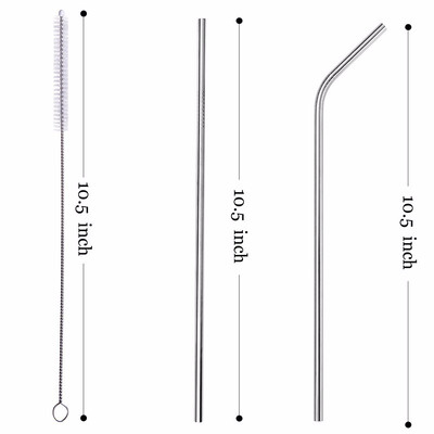 

Outdoor Stainless Steel Straws 105 Long Reusable Replacement Metal Straws for 20 30 oz Yeti Tumbler etc Set of 8