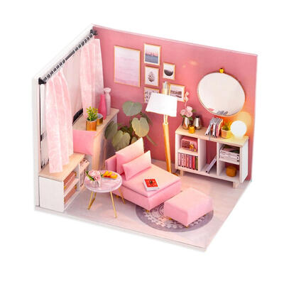 

DIY Doll House Toys Wooden Model Mini Dollhouse Furniture Kit Assemble Toy